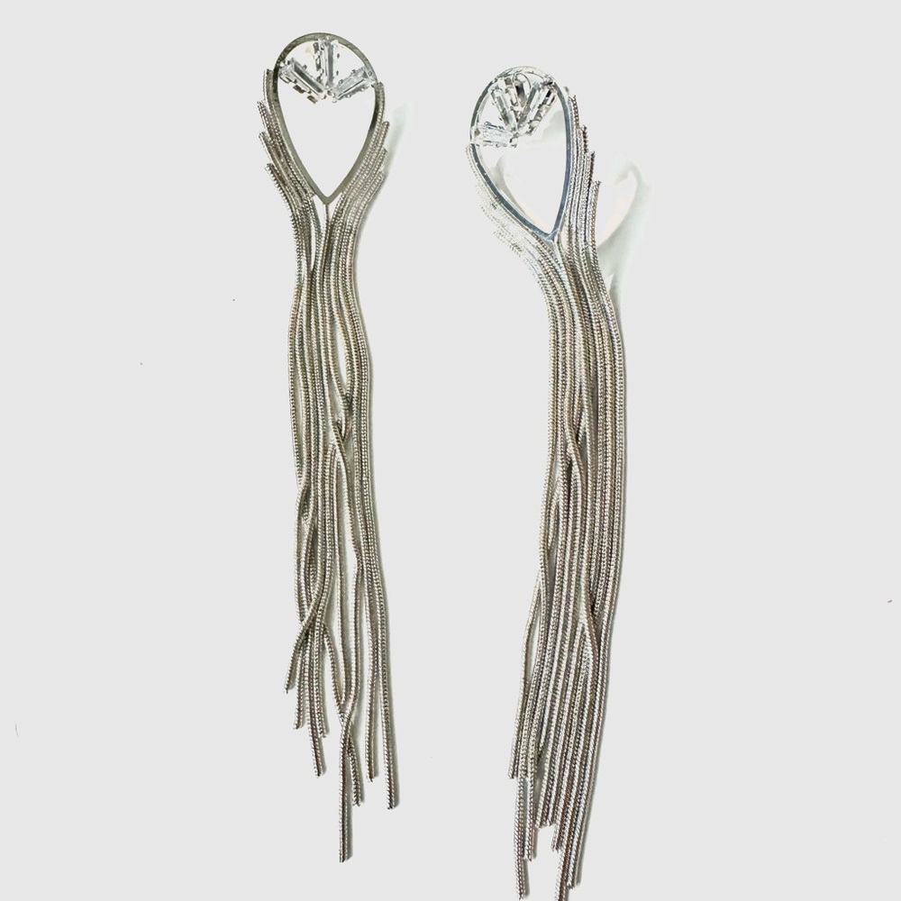 2 for $25 Unique Vintage Silver Tassel Earrings